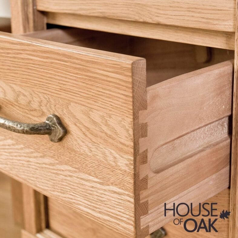 Paris Solid Oak Single Pedestal Dressing Table - Image 9