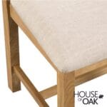 Harewood Oak Cross Back Chair Fabric Seat - Image 7