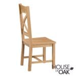 Harewood Oak Cross Back Chair Wooden Seat - Image 2
