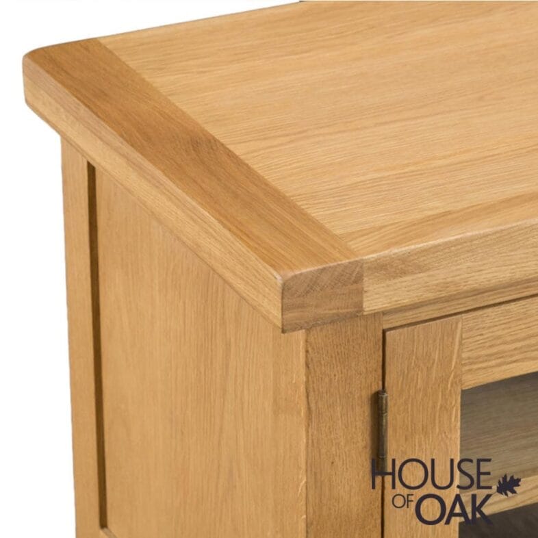 Harewood Oak Standard TV Unit With 2 Glazed Doors - Image 6