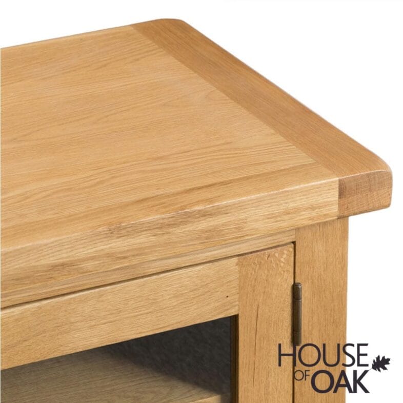 Harewood Oak Standard TV Unit With 2 Glazed Doors - Image 7