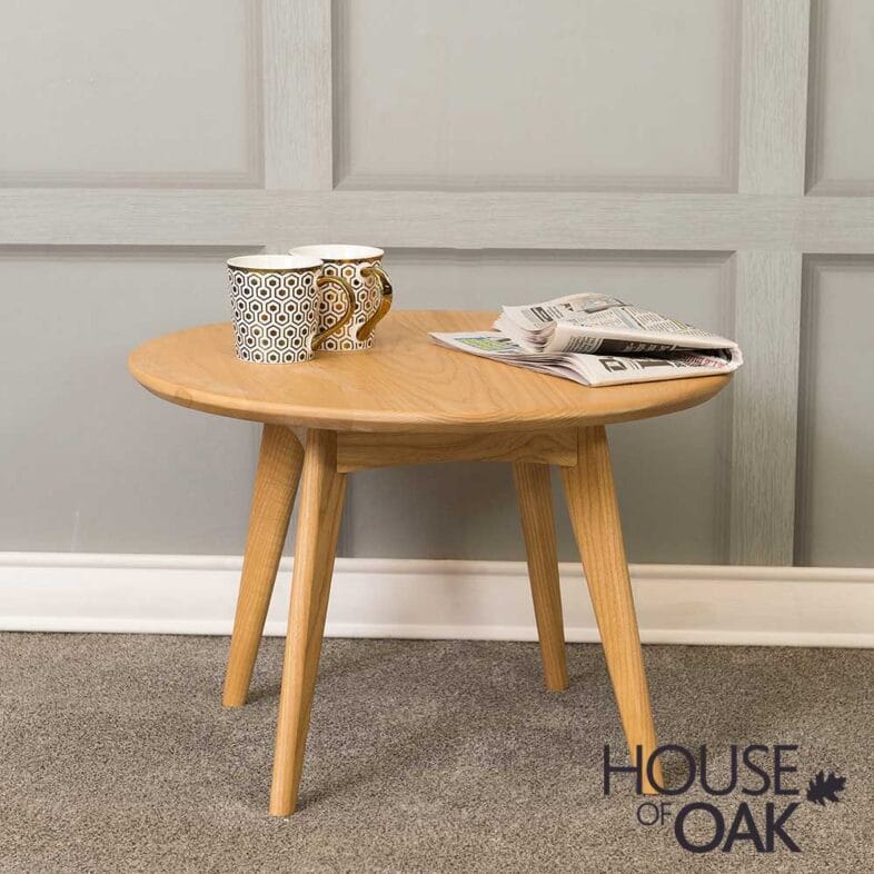 Hudson Oak Round Coffee Table - Image 4