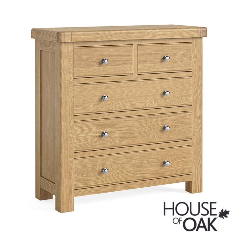 London Oak 2 Over 3 Chest of Drawers