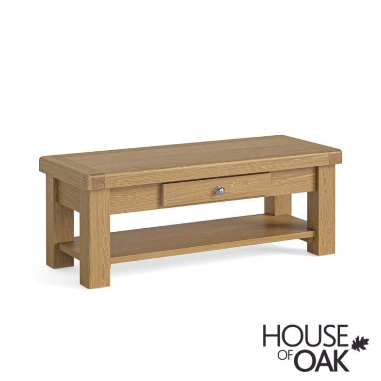London Oak Coffee Table with Drawer