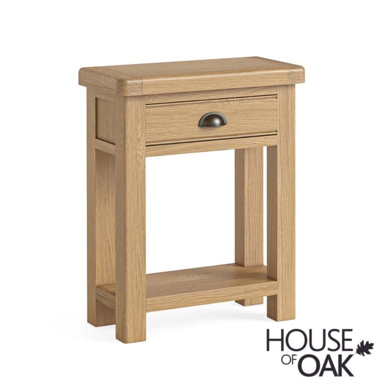 London Oak Small Hall Table with Drawer