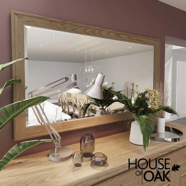 【新品未使用】WALL MIRROR RO-011〈OAK〉SAC WORKS WALL MIRROR[RO-011] | 北欧家具・オーダー家具なら【SAC WORKS】