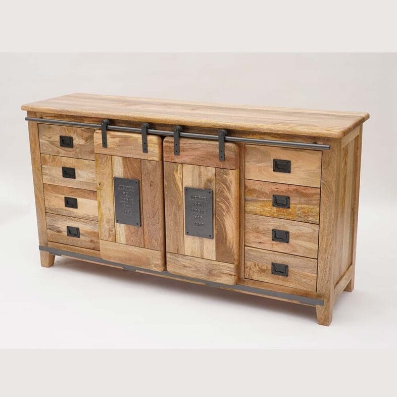 Fusion Light Mango Wood 8 Drawer Sideboard - Image 2