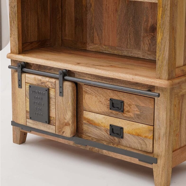 Fusion Light Mango Wood Tall Bookcase - Image 3