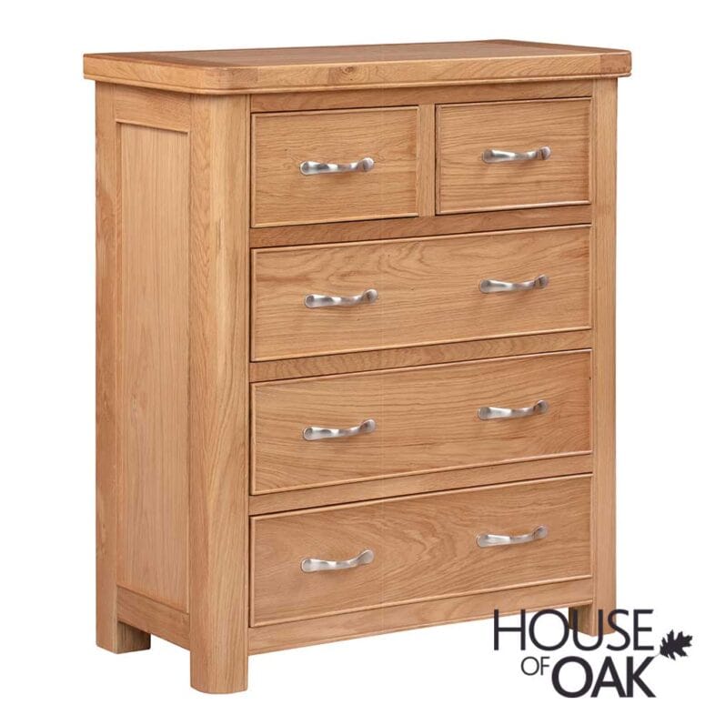 Kensington Oak 2 Over 3 Chest of Drawers - Image 3