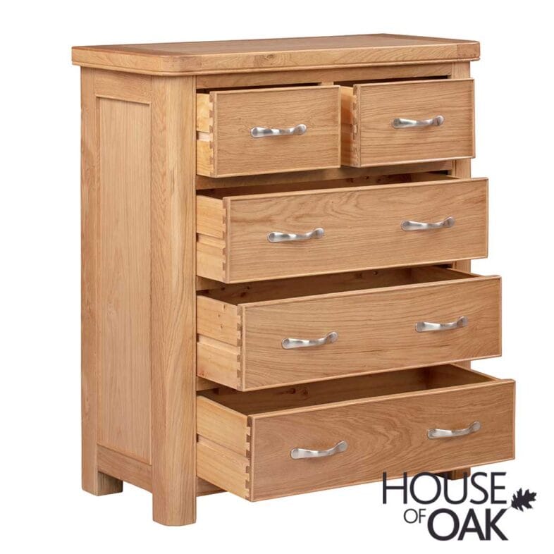 Kensington Oak 2 Over 3 Chest of Drawers - Image 4
