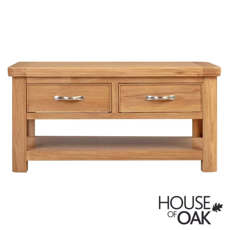 Kensington Oak 2 Drawer Coffee Table - Image 2