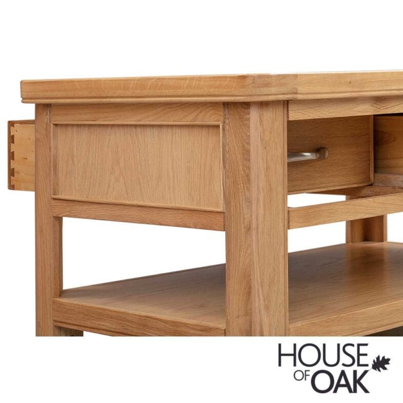 Kensington Oak 2 Drawer Coffee Table - Image 8