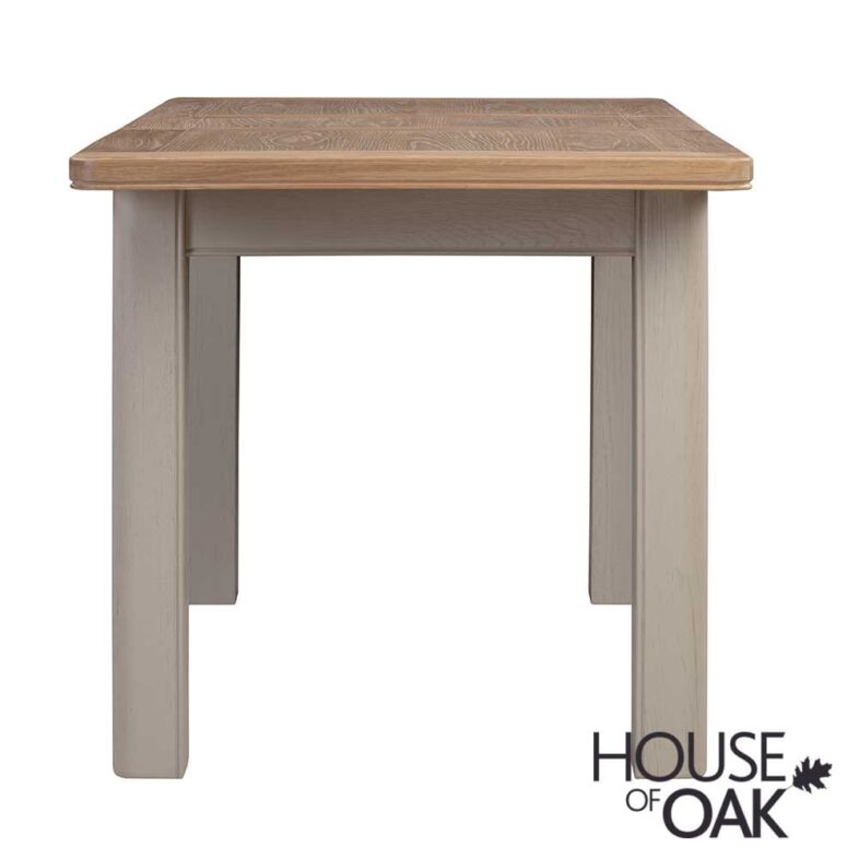 Kensington Putty Grey Painted Oak 120cm Butterfly Extending Dining Table - Image 3
