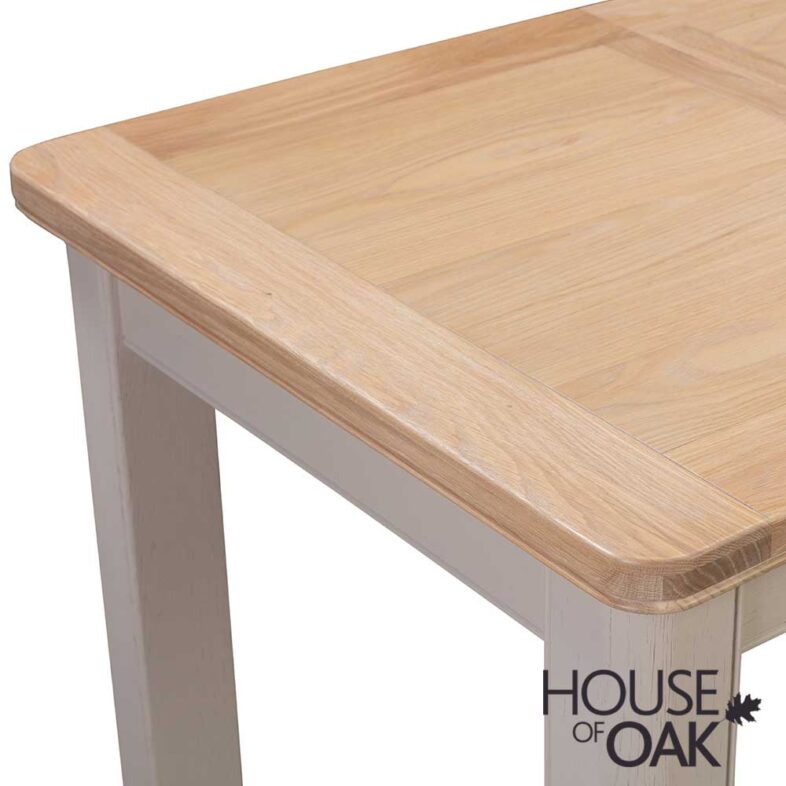 Kensington Putty Grey Painted Oak 120cm Butterfly Extending Dining Table - Image 6