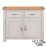 Kensington Putty Grey Painted Oak 2 Door 2 Drawer Sideboard - Image 2