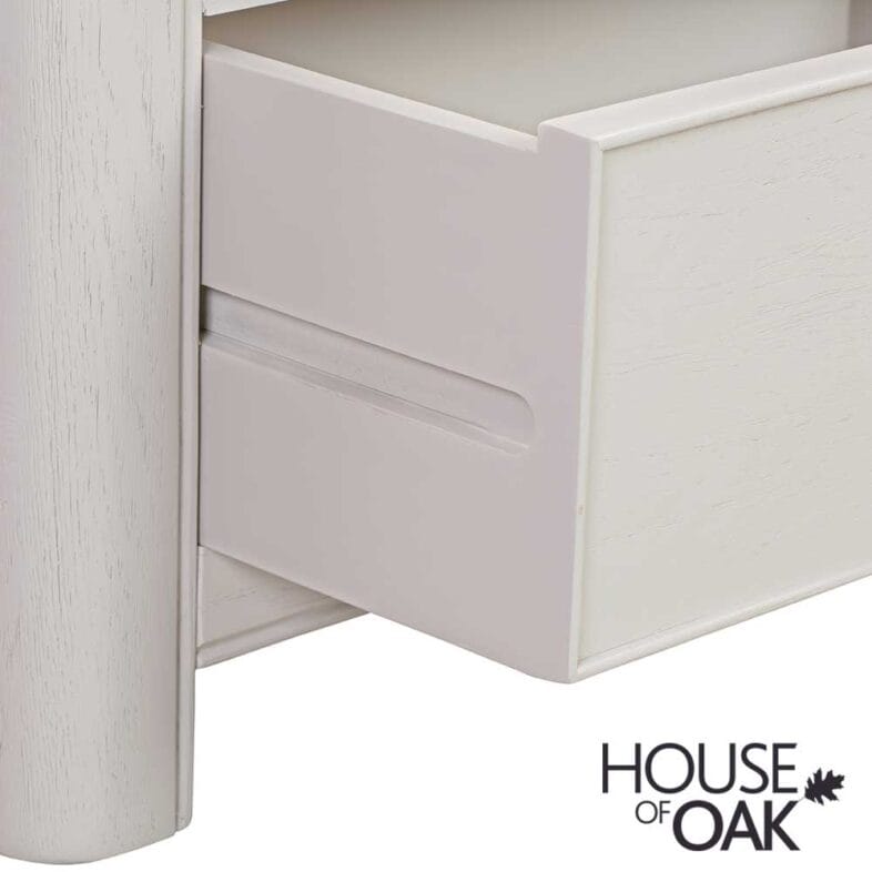 Kensington Putty Grey Painted Oak 3 Over 4 Chest of Drawers - Image 7
