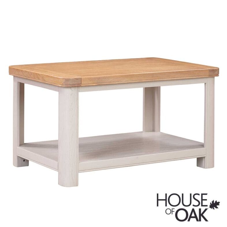 Kensington Putty Grey Painted Oak Coffee Table - Image 3