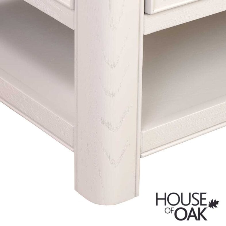 Kensington Putty Grey Painted Oak Coffee Table With Drawers - Image 8