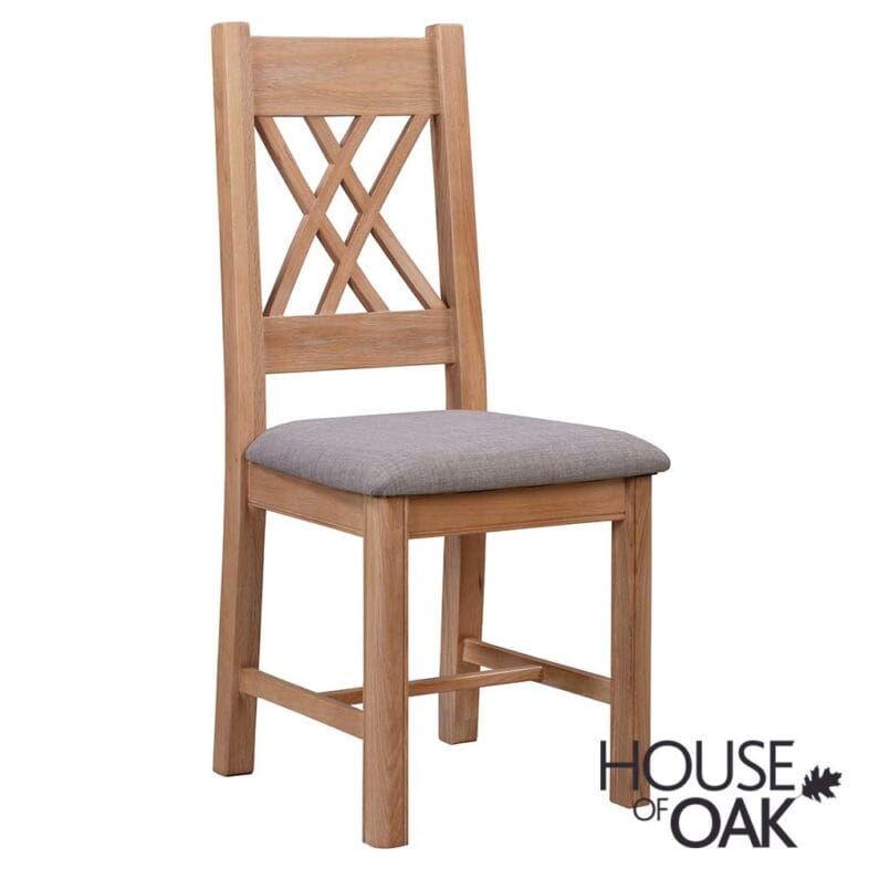 Kensington Putty Grey Painted Oak Dining Chair With Grey Seat Pad - Image 4