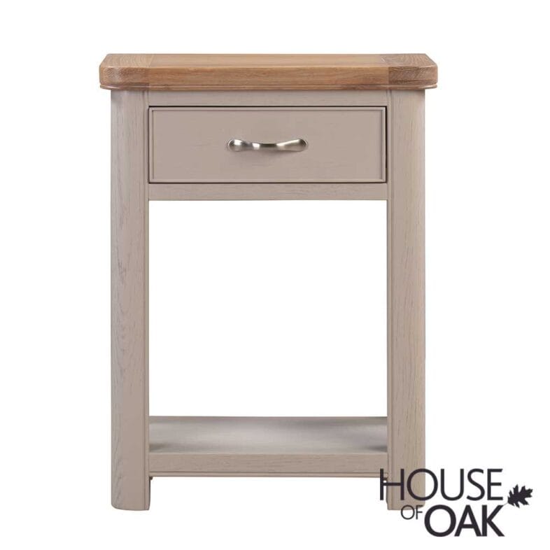 Kensington Putty Grey Painted Oak Small Console Table - Image 2