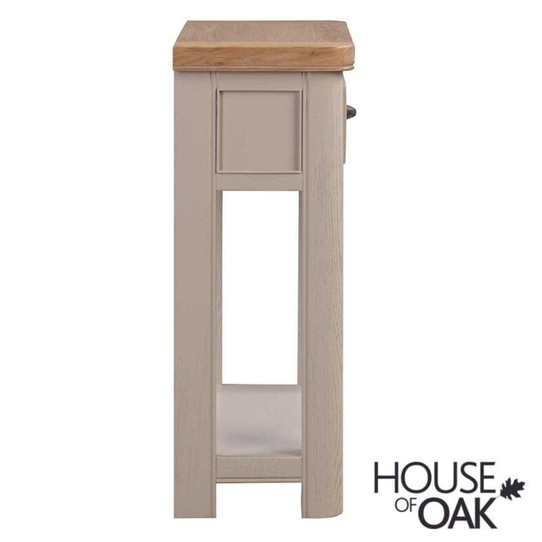 Kensington Putty Grey Painted Oak Small Console Table - Image 5