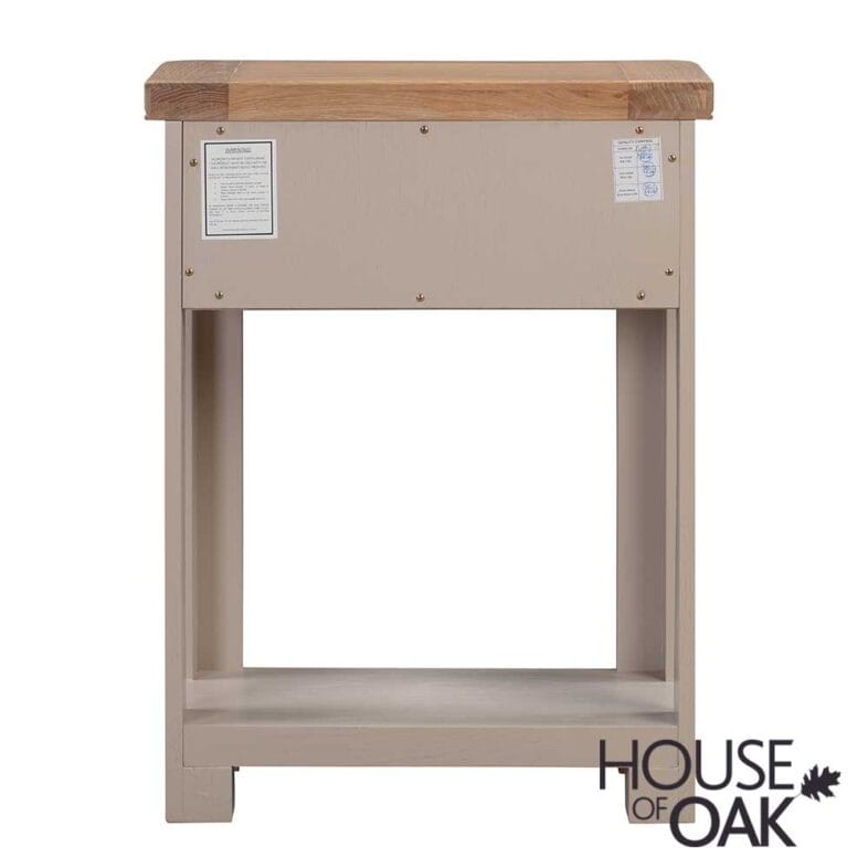 Kensington Putty Grey Painted Oak Small Console Table - Image 6