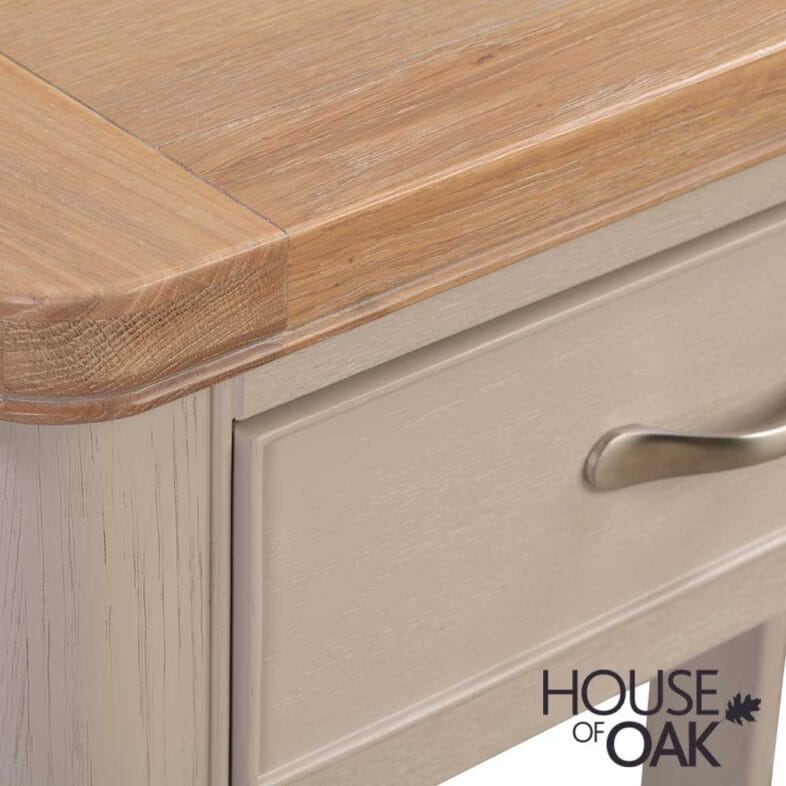 Kensington Putty Grey Painted Oak Small Console Table - Image 7