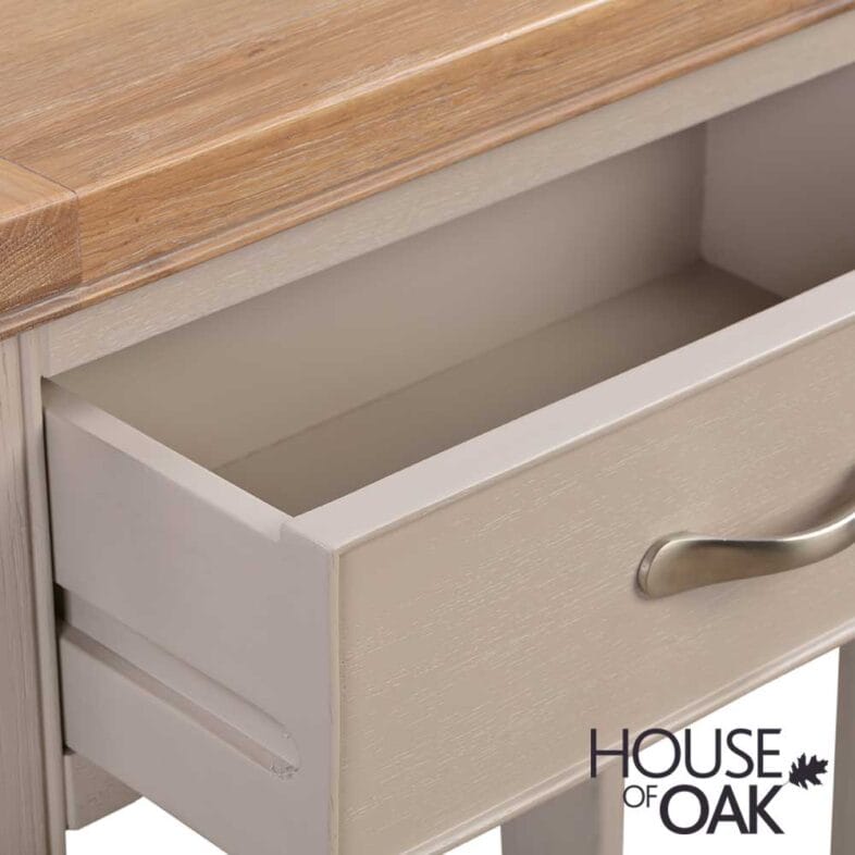 Kensington Putty Grey Painted Oak Small Console Table - Image 8