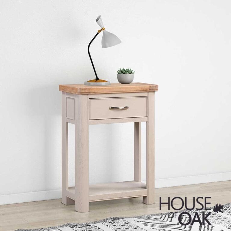 Kensington Putty Grey Painted Oak Small Console Table