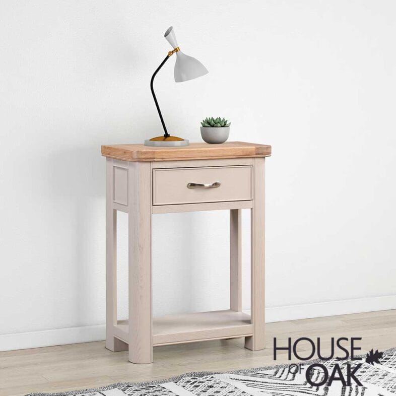 Kensington Putty Grey Painted Oak Small Console Table