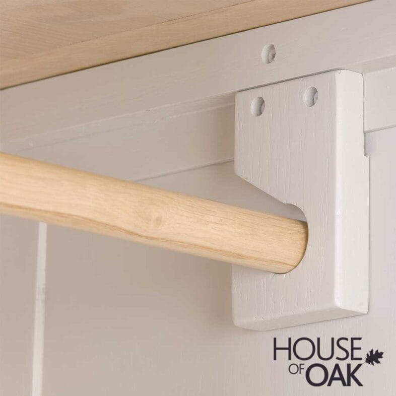 Kensington Putty Grey Painted Oak Triple Wardrobe - Image 7