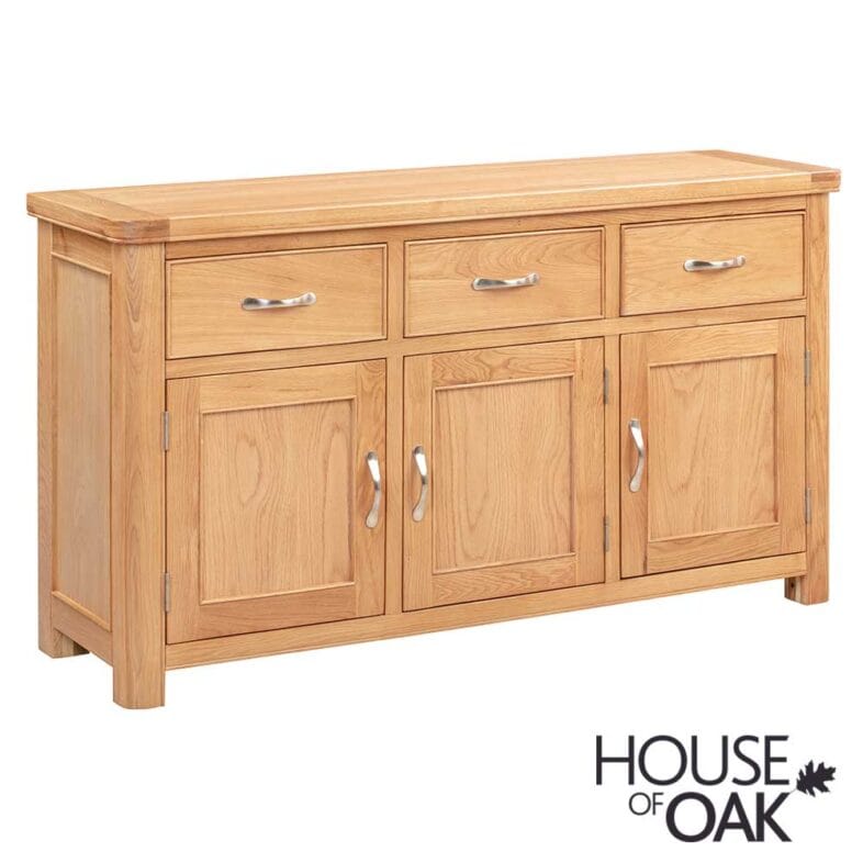 Kensington Oak 3 Door 3 Drawer Sideboard - Image 3