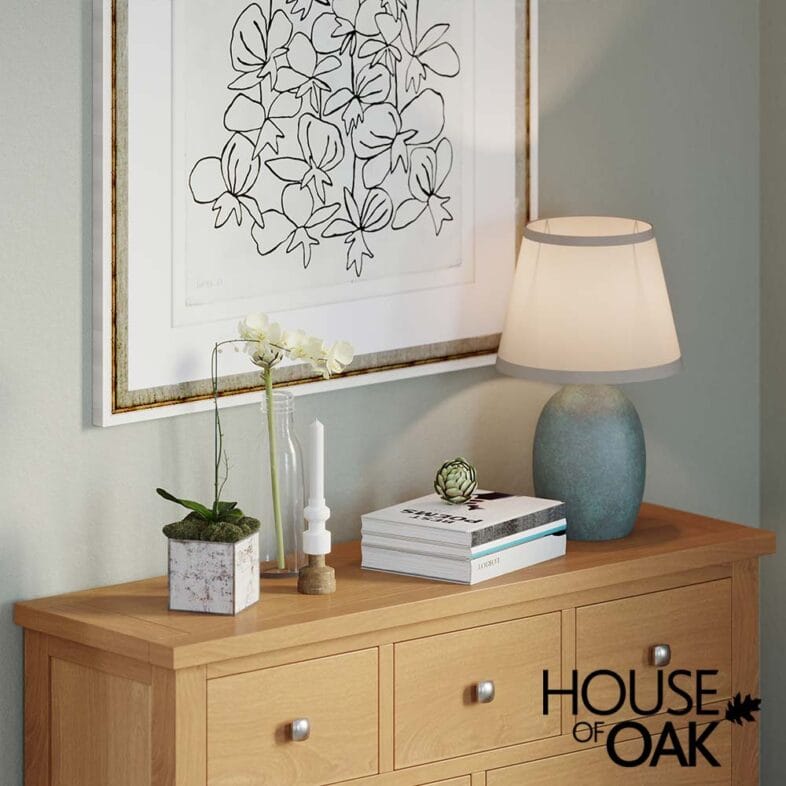 Keswick Oak 3 Over 4 Wide Chest of Drawers - Image 4