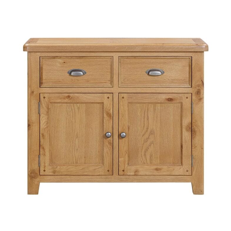 Knightsbridge Oak 2 Door 2 Drawer Sideboard - Image 2
