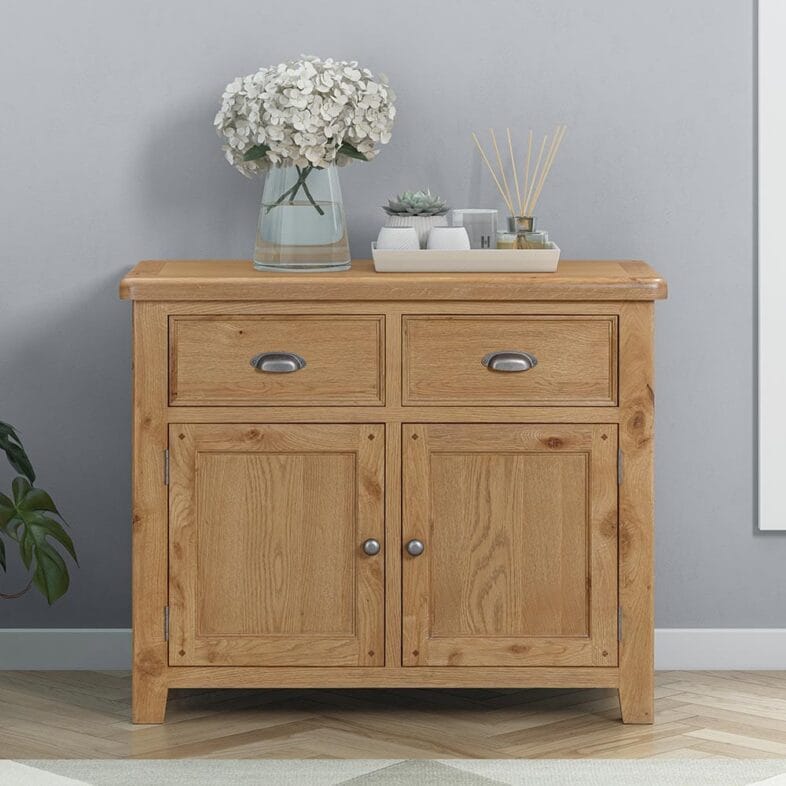 Knightsbridge Oak 2 Door 2 Drawer Sideboard