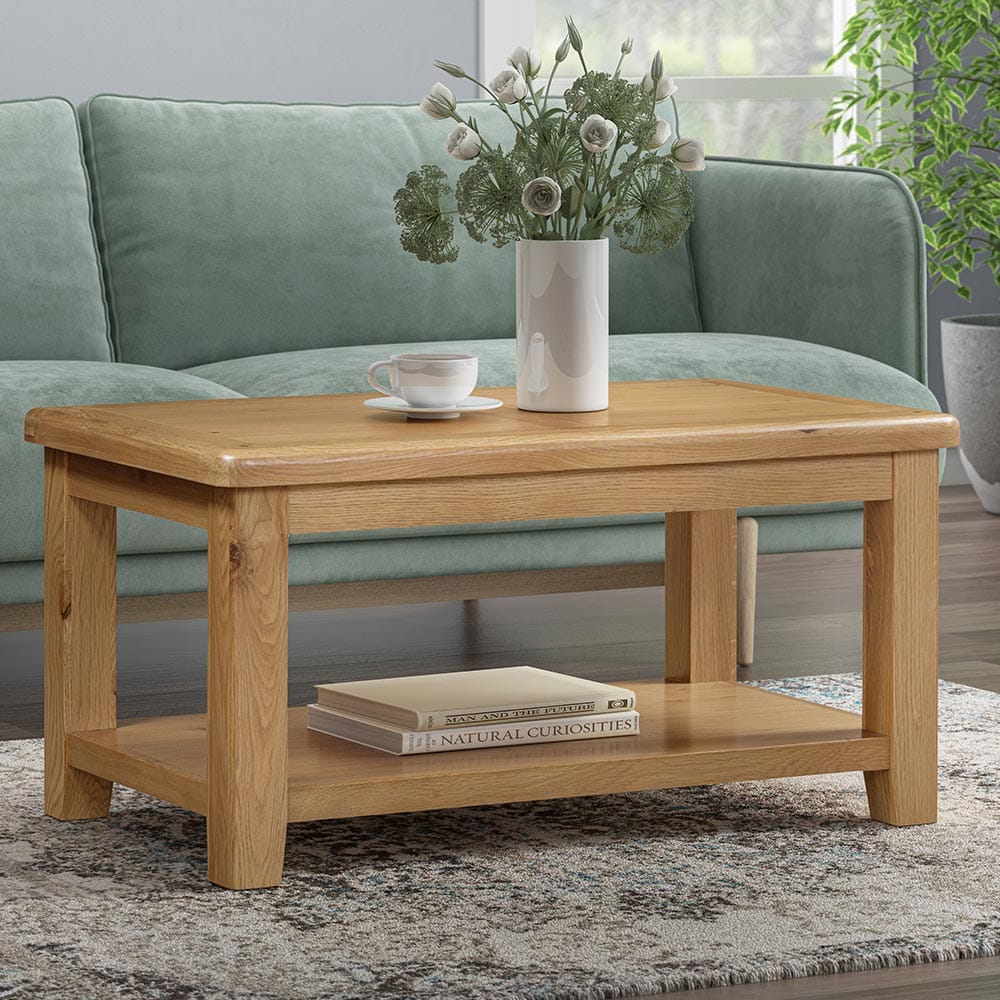 Knightsbridge Oak Coffee Table with Shelf