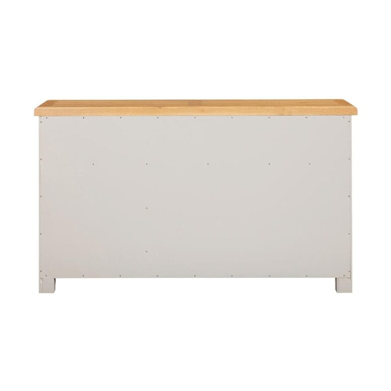 Knightsbridge Oak 3 Door 3 Drawer Sideboard in Grey Painted - Image 6