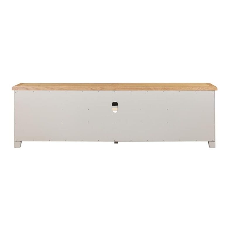 Knightsbridge Oak Extra Large TV Unit in Grey Painted - Image 7
