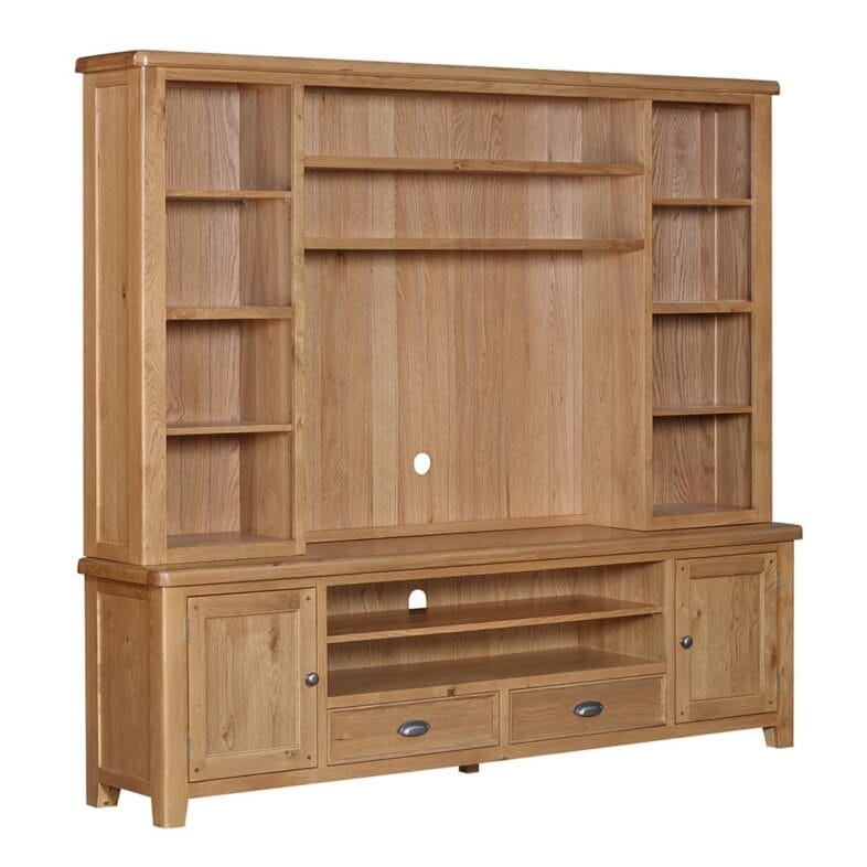Knightsbridge Oak Extra Large TV Unit and Media Strorage Unit - Image 3