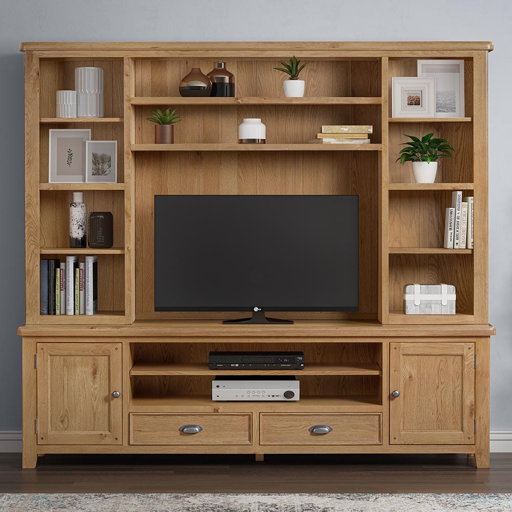 Knightsbridge Oak Extra Large TV Unit and Media Strorage Unit