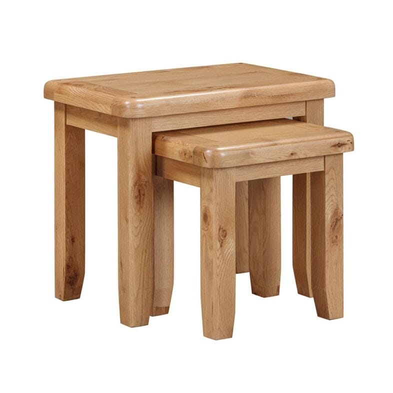 Knightsbridge Oak Nest of 2 Tables - Image 3