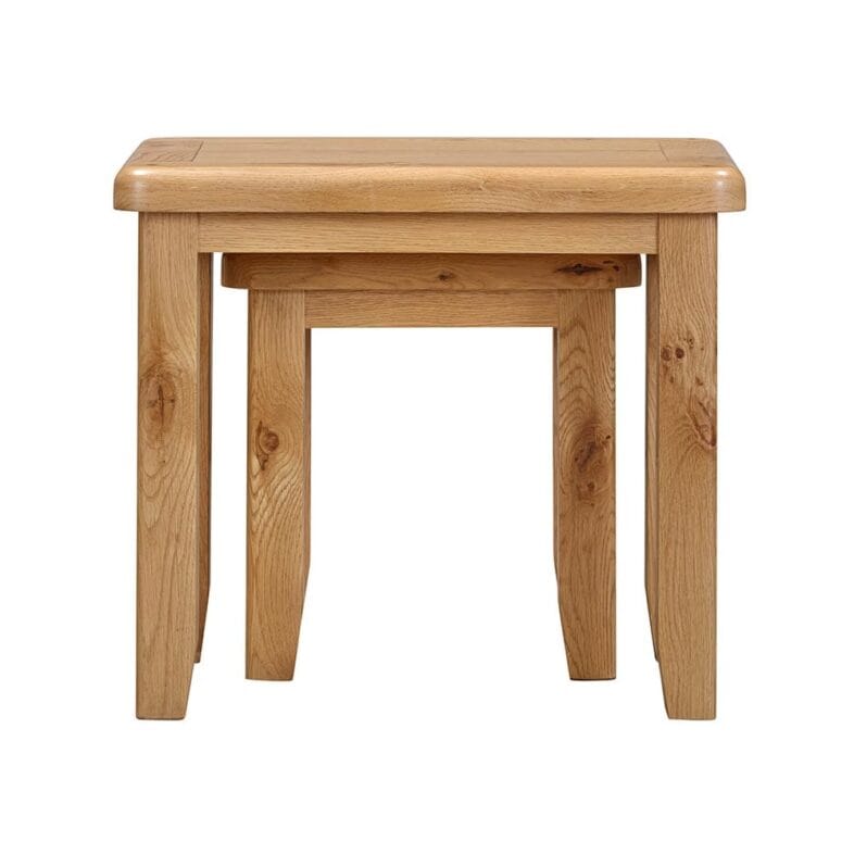 Knightsbridge Oak Nest of 2 Tables - Image 5