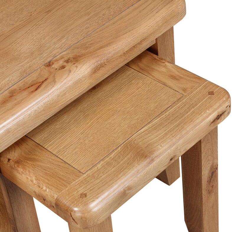 Knightsbridge Oak Nest of 2 Tables - Image 6