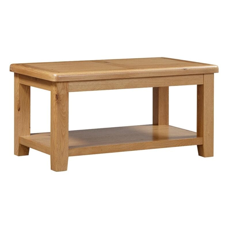 Knightsbridge Oak Coffee Table with Shelf - Image 3