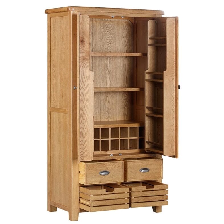 Knightsbridge Oak Double Larder Cupboard - Image 4