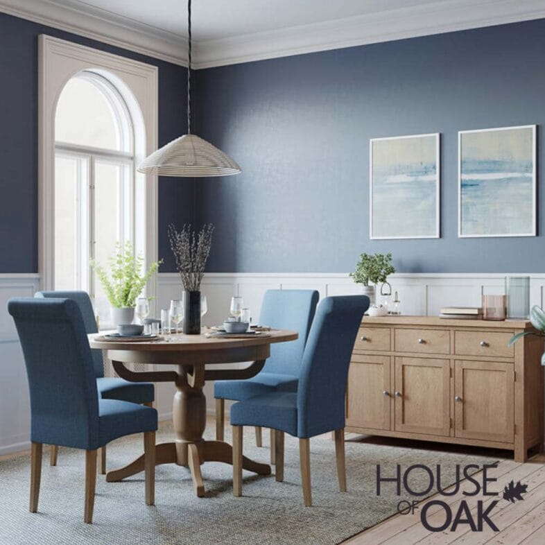 Keswick Oak 100cm Round Extending Table - Image 6