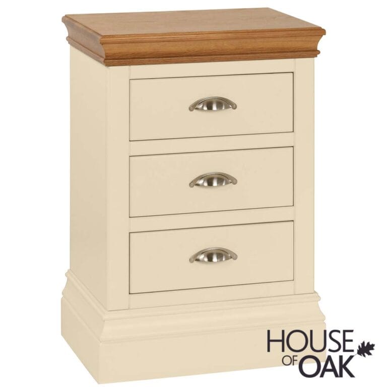 Ambleside in Ivory – 3 Drawer Bedside Cabinet