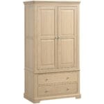 Cornwall Oak Double 2 Drawer Wardrobe