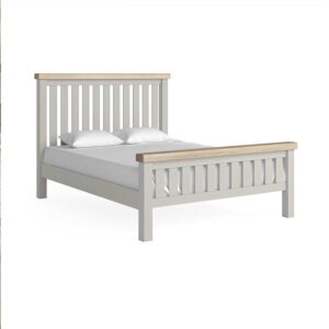 London Oak 5FT King Size Bed in Grey Painted
