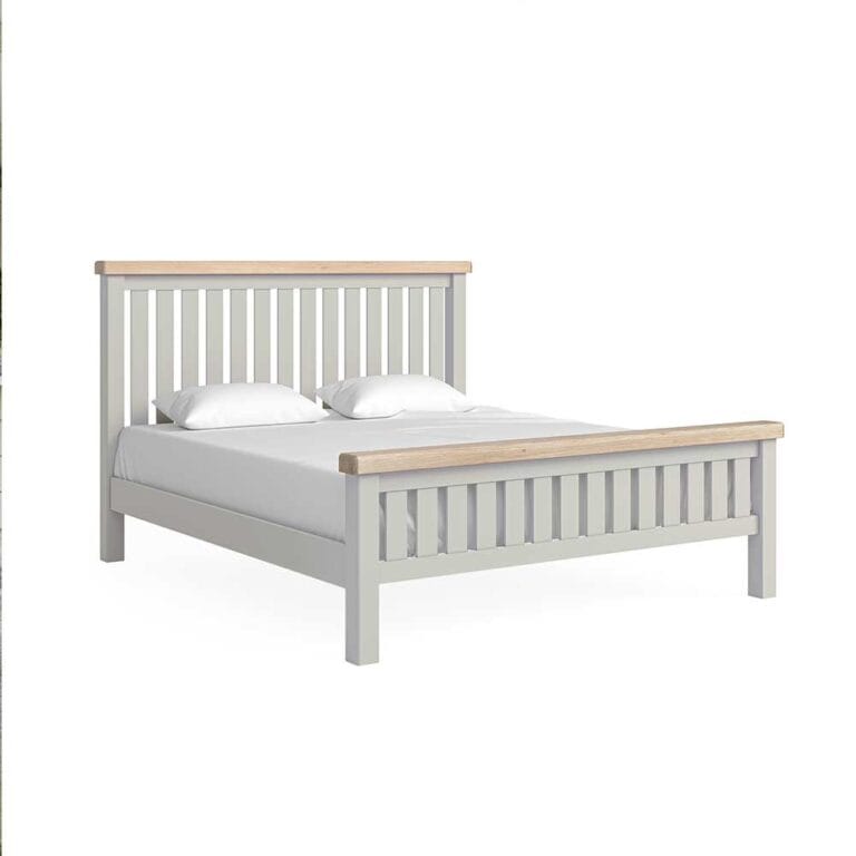 London Oak 6FT Super King Size Bed in Grey Painted